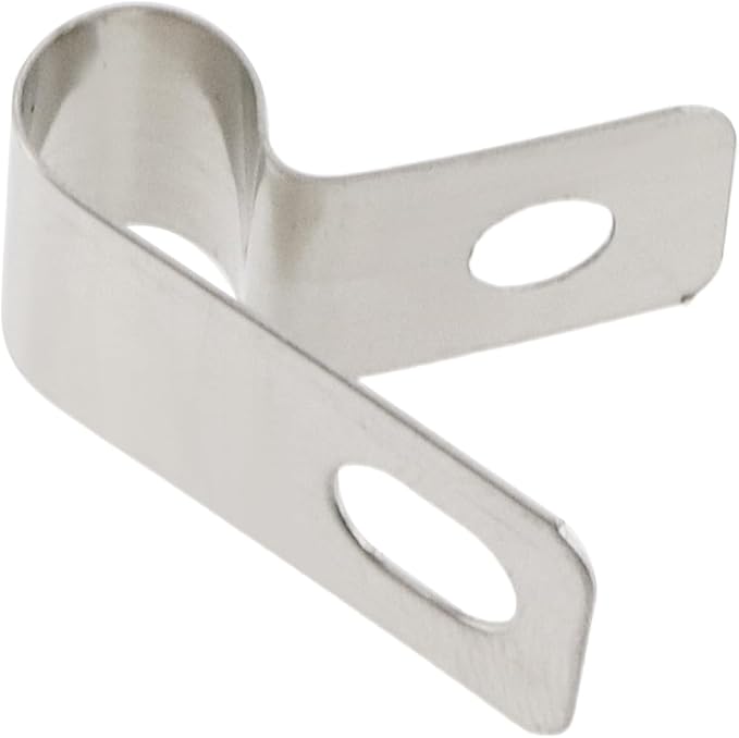 Antrader R-Type Cable Clips,6mm/0.24" Cable Clamps with Screws,304 Stainless Steel,100Pcs