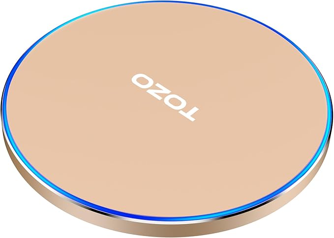 TOZO W1 New Anti-Slip Aircraft-Grade Aluminum Wireless Charger 15W Max Fast Wireless Charging Pad Compatible with iPhone 17/17 Pro/17 Pro Max/Air/16/15/14/SE Series, Samsung Galaxy S25/S24/S23