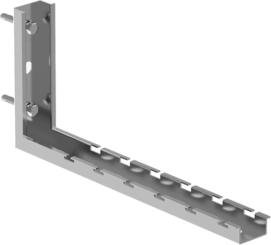 Kable Kontrol Stainless Steel L Type Bracket – 6” Width - Wire Mesh Tray Cable Management Rack Cords Organizer Cable Basket, NEC Approved for Network, Fiber Optic, Cabling Accessory