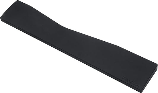 Keychron Black Silicone Wrist & Palm Rest, 17.56" for 100% Alice Layout Mechanical Keyboards (Q13 Max / Q13 Pro) – Full Honeycomb Anti-Slip Base, Smooth and Soft Typing Support