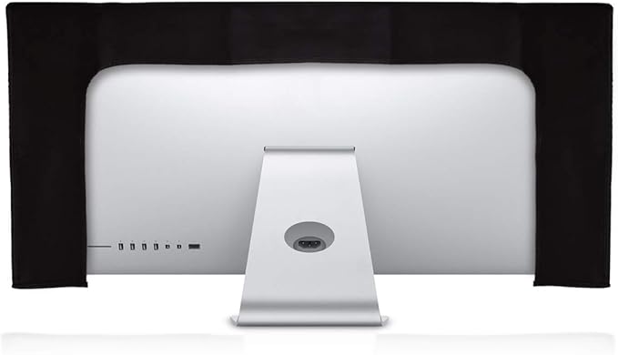 kwmobile Computer Monitor Cover Compatible with 34-35" monitor - Don't Touch My Screen White/Black