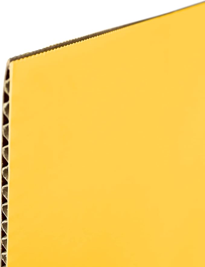Flipside Products 12”x 48” Yellow Study Carrel, Privacy Boards, Student Privacy and Focus Booth for The Classroom, Desk Divider Cubby for Tests, Made in USA - 24 Pack
