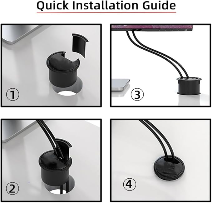 NFHK USB 3.0 Hub Sound Card 3 Port USB 60mm Desk Grommet Splitter Dock Station Headphone Mic Audio Interface for Desktop PC