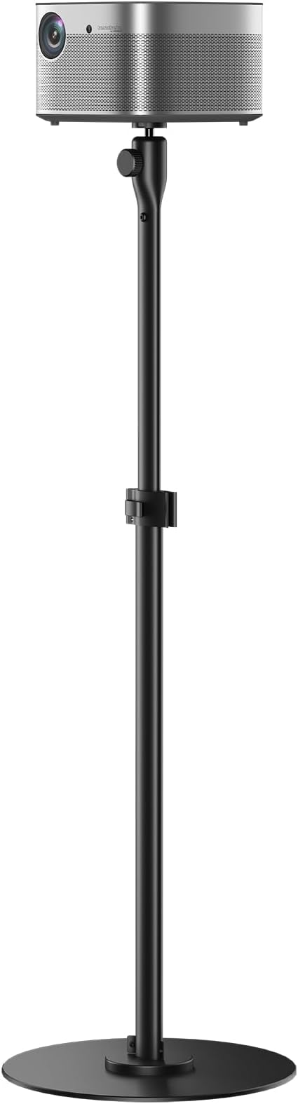 WALI Projector Stand for 1/4-Inch Screw, Projector Floor Stand Max 47.6" Height, Projectors Mount Holds up to 13.2lbs for Home Office, Projectors, Camera, (PM-004-B), Black