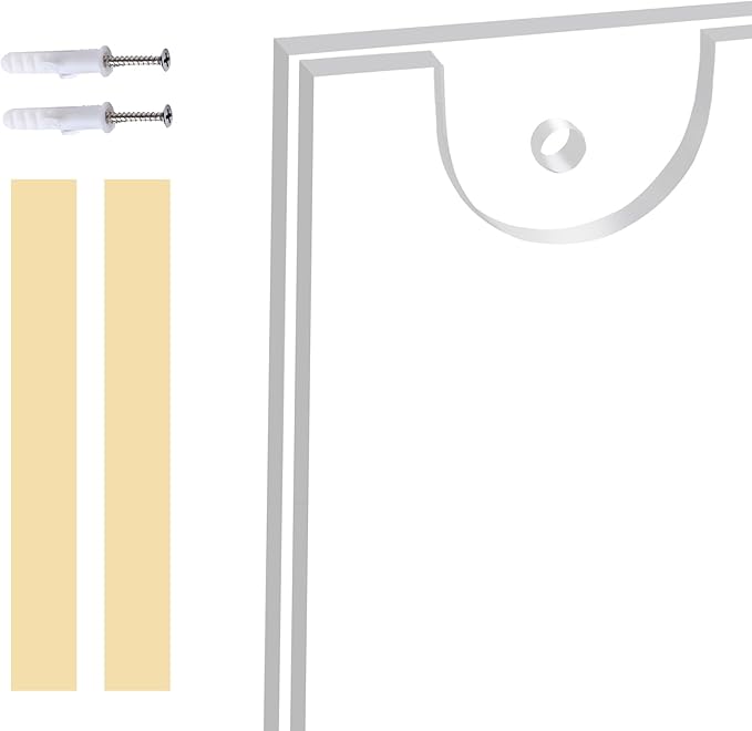 Acrylic Sign Holder 11x17 Vertical, Wall Mount Document Holder, Clear Plastic Picture Frame with Tape Adhesive and Screws for Office, Home, Store, Restaurant - 6 Pack