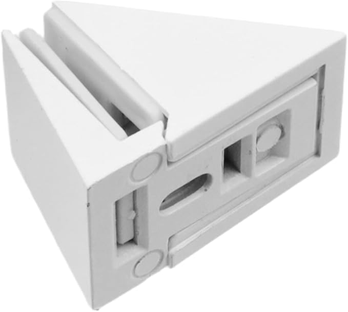 Adjustable Shelf Bracket, Zinc Alloy Wall Mount for Wood & Glass Shelves, for 0.16-0.39 Inch Thick, Floating Shelf Support, 2Pcs White, Glass Panel Holder