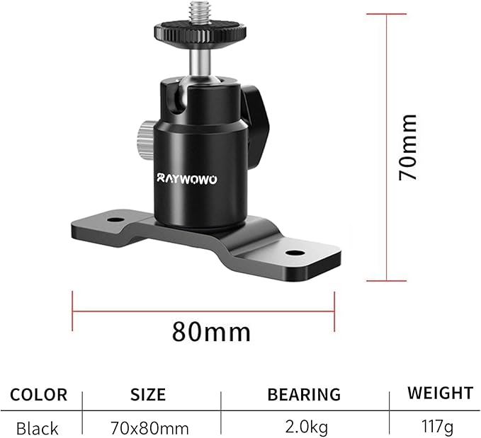 T Shape Adjustable Metal Camera Wall Mount,Speaker Wall Mount, with 1/4" Screw, 5/8" Stud, Indoor/Outdoor Mounting for Arlo, Eufy, Camera & Monitor & CCTV & Speaker & VR Base Station