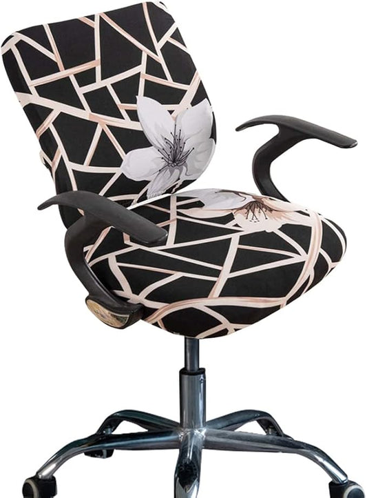 Melaluxe Computer Office Chair Cover - Protective & Stretchable Universal Chair Covers Stretch Rotating Chair Slipcover