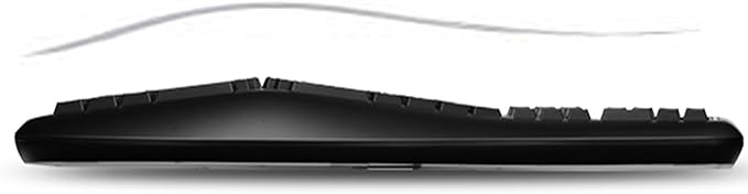 Adesso Ergonomic Split Keyboard AKB-150UB Comfort Ergo Design with Palm Rest, 105-Key US Layout, USB Connectivity, Multimedia & Internet Controls