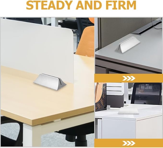 COHEALI Adjustable Desk Divider Bracket Clip 10-Pack Desktop Privacy Panel Clamp for Office Desk Partition Support Stable Screen Holder 5.5X2.6X2.0In