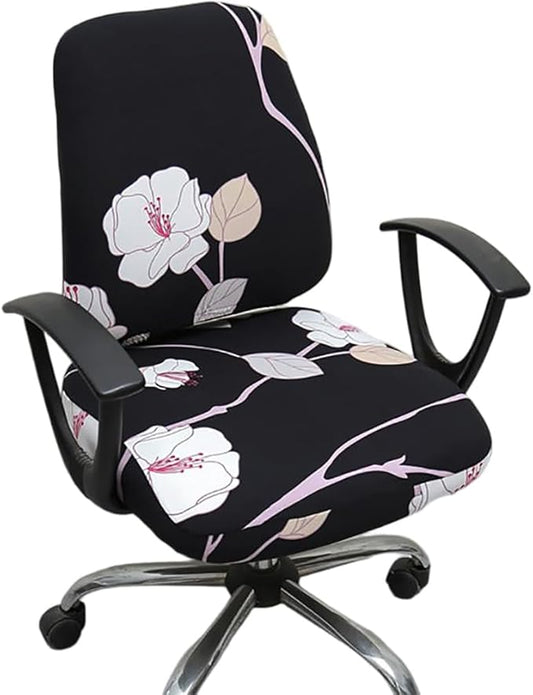 Melaluxe Computer Office Chair Cover - Protective & Stretchable Universal Chair Covers Stretch Rotating Chair Slipcover