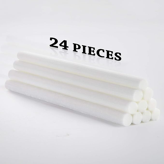Mudder 24 pcs Humidifier Sticks Filter Refill 5.35''Mini Air Diffuser Pure Cotton Wicks Refill Humidifiers Filter Sticks Wicks for Small Portable Humidifier Diffuser in Office Bedroom Home