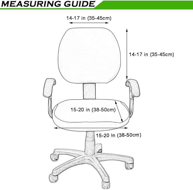 Smiry Stretch Jacquard Office Computer Chair Covers, Removable Washable Universal Desk Rotating Chair Slipcovers Protector, Seat + Backrest Cover, Lavender