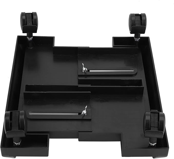 Computer Case Holder, Removable Computer Tower Stand with 4 Caster Wheels, Mainframe Storage Rack for Home, Office Use(Black)