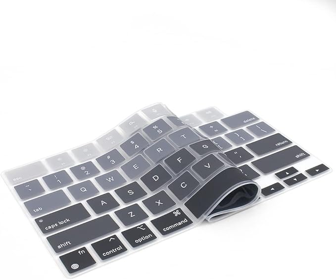 ProElife Keyboard Cover Skin for 2026-2022 MacBook Air 13.6 inch 15.3 inch M5 M4 M3 Chip U.S Enter Silicon Protector for MacBook Air 13'' 15'' M5 M4 M3 2026 2025 2024 2023 Accessory (Ombre Gray)