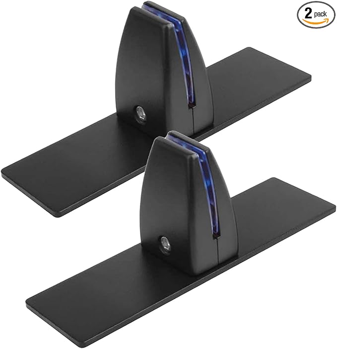 Sneeze Guard Support Clamp for 1/8" To 1" Thick Panel, 2-Pack Heavy Duty Aluminum Partition Clamp for Room Divider, Desk Partition, Privacy Panel, Acrylic Panels Or Plexiglass Shield(Black)