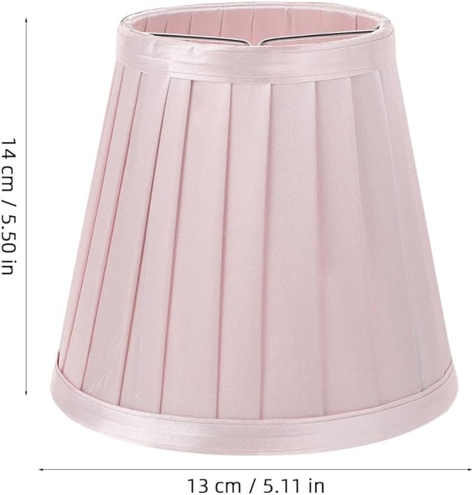 Hemobllo Small Lamp Shade - Clip On Bulb Lampshade Fabric Mini Replacement s for Table s, Floor s, Wall s, 5x5x3 Inch, Pink