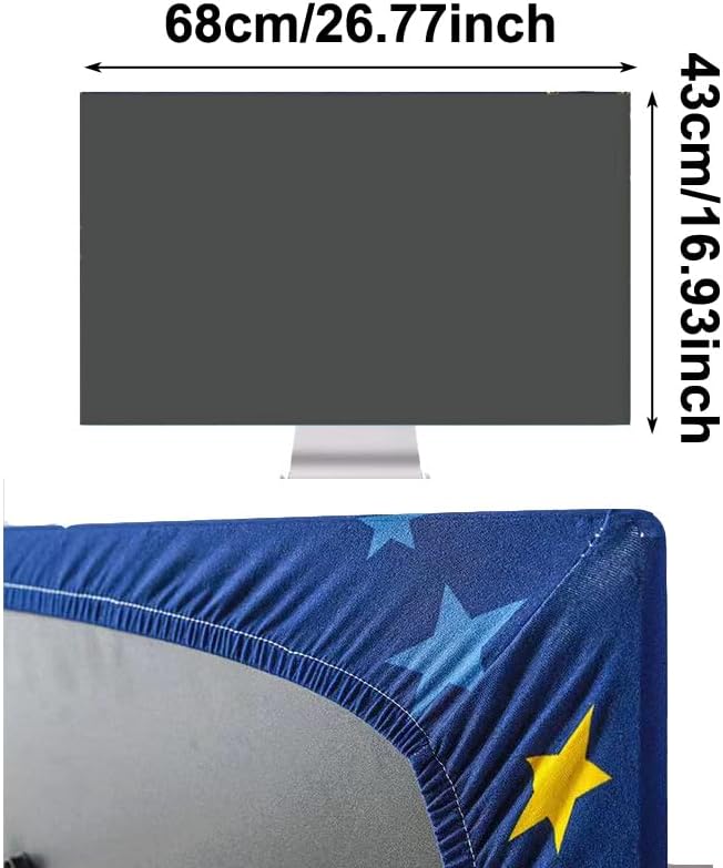 Monitor Dust Cover 26, 27, 28,29 inch Anti-Static Dustproof Protective Cover for LCD/LED/HD Panel Case Computer Sleeve Compatible with 26-29 inch PC, Desktop and TV (Grey,26-29inch)