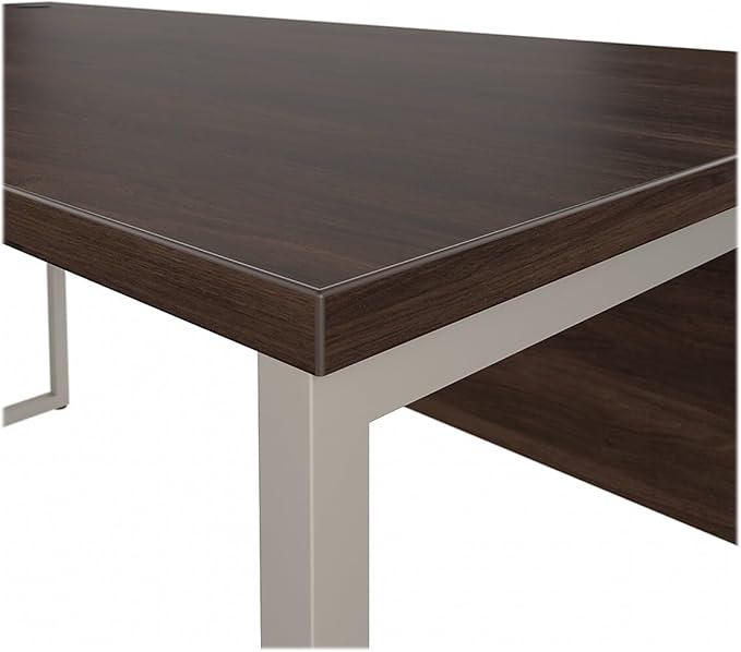 Bush Business Furniture Series C 72W x 30D 3 Position Sit to Stand L Shaped Desk with Mobile File Cabinet in Hansen Cherry/Graphite Gray