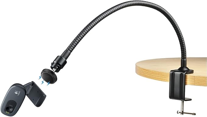 AceTaken Brio 101 Webcam Stand, Magnetic Webcam Clamp Mount Holder Compatible with Logitech Brio 101 100/Brio 301 300/Brio 501 500/Brio 4K/C270/C310 webcams