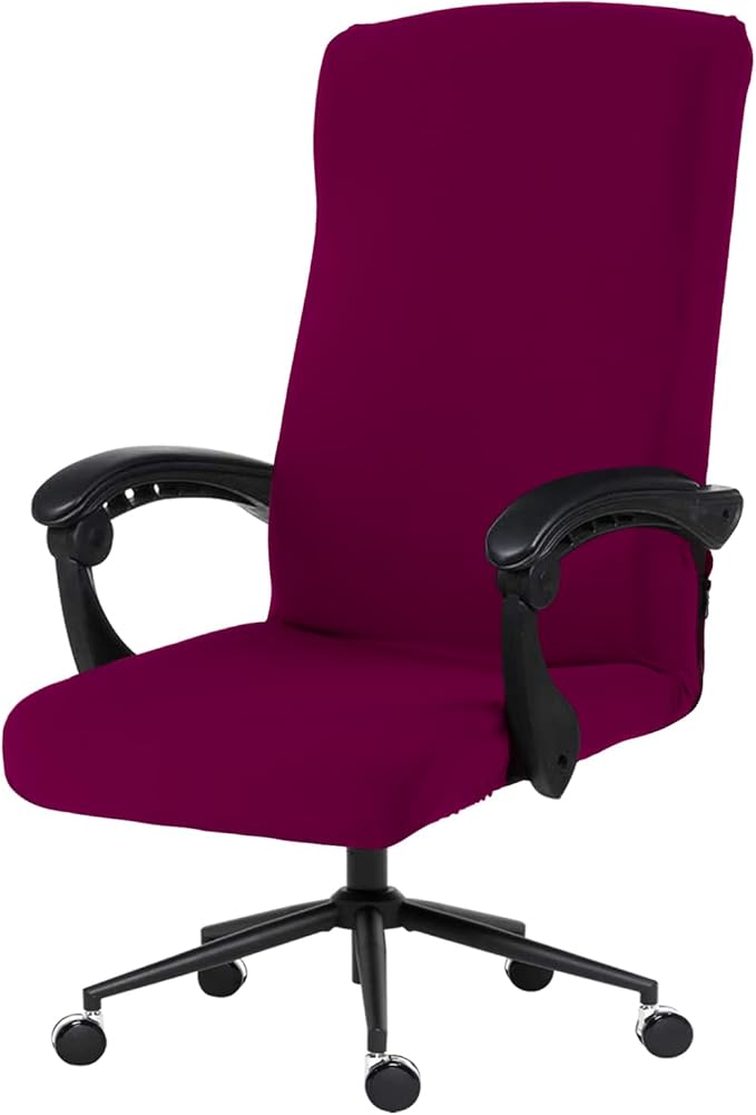 DIVA EN CAMINO DEC Stretch Office Chair Cover with Zipper, Soft Slipcover for Desk, Boss, or High Back Chair