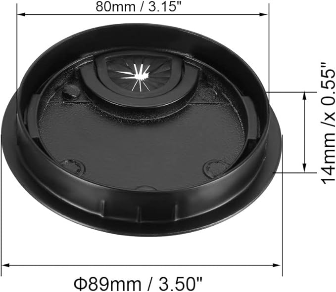 uxcell Cable Hole Cover, 3.1Inch/80mm Zinc Alloy Desk Wire Cord Cable Grommets Hole Cover for Office PC Desk Cable Cord Organizer, Black