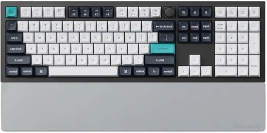 Keychron Gray Silicone Wrist & Palm Rest – 17.6" Full Size for K10 Pro / K10 Max / Q6 / Q6 Pro / Q6 Max / Q6 HE / V6 / V6 Max – Full Honeycomb Anti-Slip Base, Smooth & Soft Typing Support
