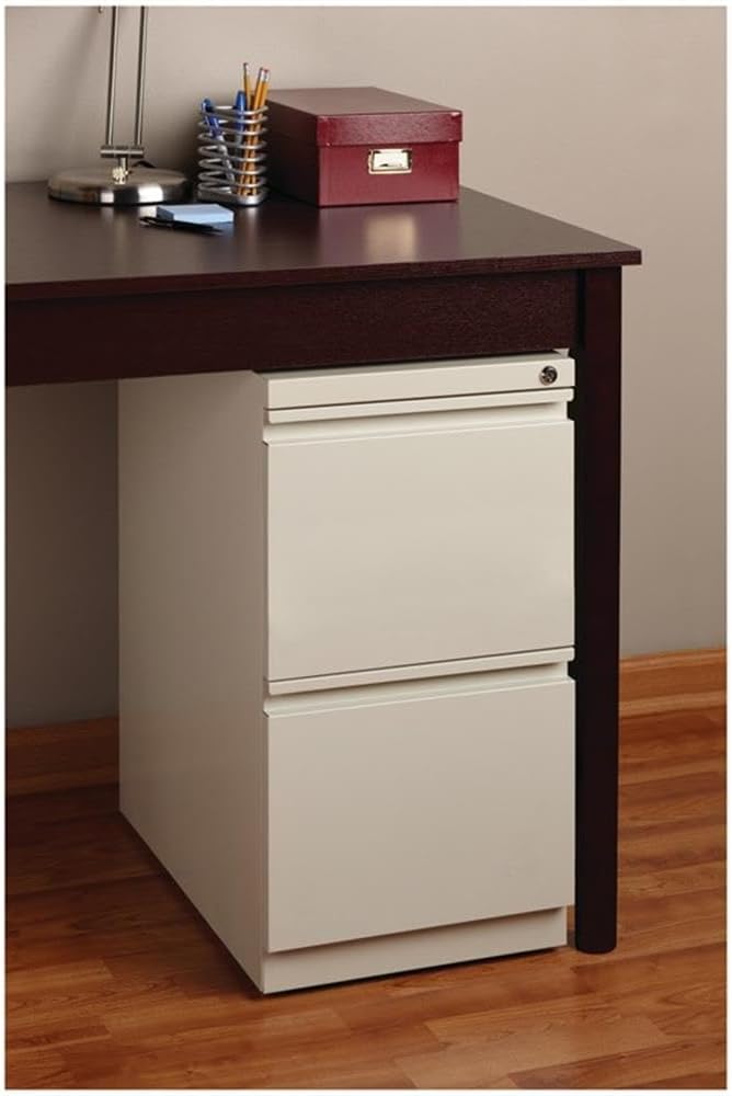 Hirsh Industries 20" Deep 2 Drawer Mobile File Cabinet File in Putty