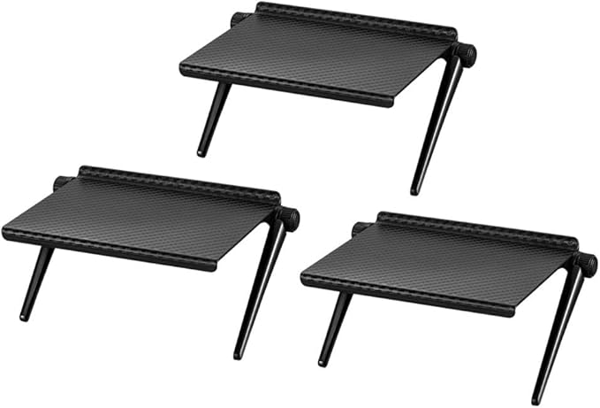 PRETYZOOM 3 Pack Tv Top Rack Shelf 6.45X4.44X0.78In Monitor Top Storage Shelf Steel Frame No Drilling Organizer for Routers Soundbars Media Devices
