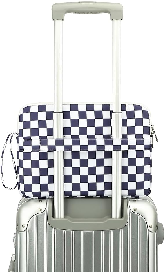 canvaslife 13.3-inch Notebook Computer, Shockproof, Waterproof and Protective Travel Notebook Computer case, Suitable for 13-13.3-inch Notebook Computer Cases (Deep Blue Checker)