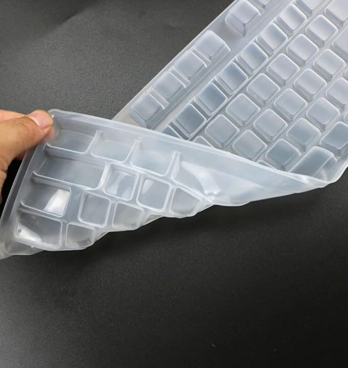 Silicone Keyboard Skin Cover Compatible for Logitech G810 G610 Orion Mechanical Gaming Keyboard, Logitech G213 Prodigy & G512 & G512 SE & G413 & K840 Gaming Keyboard (Clear)