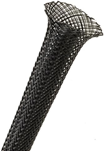 1.75" PET Expandable Braided Sleeving - Color: Black - Length: 30FT