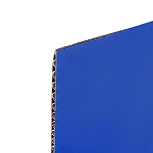 Flipside Products 18”x 48” Blue Study Carrel, Privacy Boards, Student Privacy and Focus Booth for The Classroom, Desk Divider Cubby for Tests, Made in USA - 24 Pack