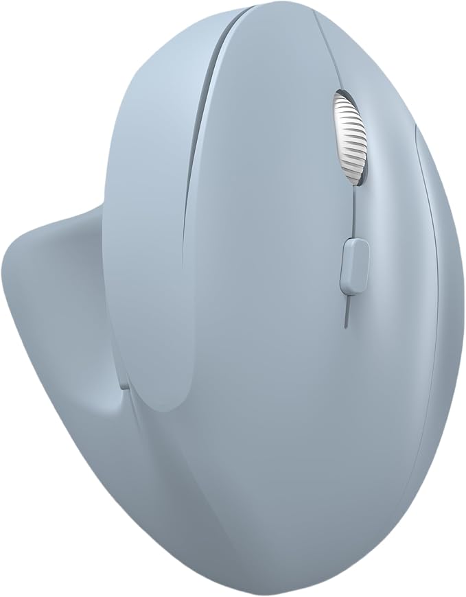 Wireless Mouse Ergonomic Bluetooth & USB Dual Mode Blue Vertical Silent Portable Multi Device Ergo Carpal Tunnel Mice for Mac/PC/Laptop/Computer/Tablet/iPad/Macbook Air/Pro Office Women Mother Gift
