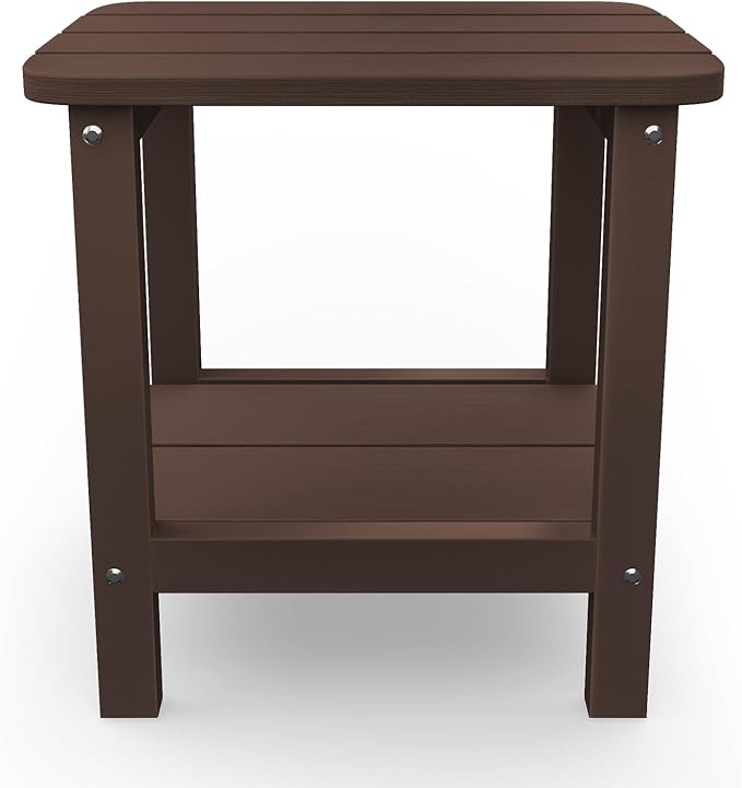 SERWALL Double Adirondack Side Table Set of 2, Rectangular End Table, Coffee