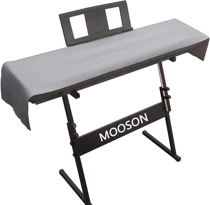 Keyboard Piano Cover, Digital Piano Dust Cover, Light Luxury Soft and Premium Surface, Thickening Electronic Organ Covering Keyboard Update Encasement (Grey)