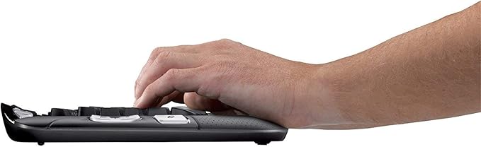 Logitech MK550 Wireless Wave K350 Keyboard and Mouse Combo - Long Battery Life, Ergonomic Wave Design