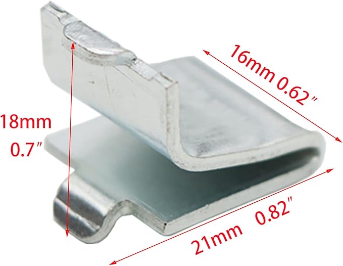 20 Pieces Adjustable Steel Pilaster Shelf Clips Support, Shelving Bracket Clips for Metal and Wood Shelves, Silver