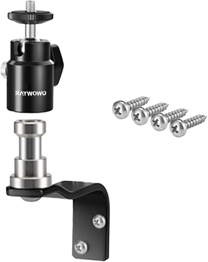 E Shape Adjustable Metal Camera Wall Mount,Speaker Wall Mount, with 1/4" Screw, 5/8" Stud, Indoor/Outdoor Mounting for Arlo, Eufy Camera & Monitor & CCTV & Speaker & VR Base Station