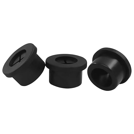 8 Pcs 5/8 Inch (16mm) Cable Grommet, Flexible Rubber Wire Hole Cover Pass Through for Office Computer Desk, Cabinet & Furniture Wire Organizer, Black