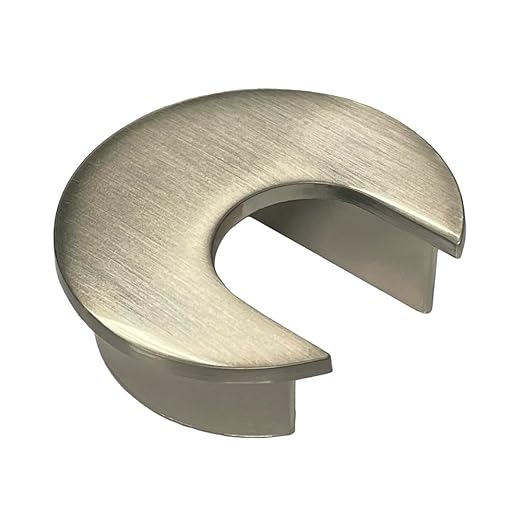 Electriduct 1.57" Metal Desk Grommet 40mm Cable Hole Cover Wire Cord Organizer (Large Opening) | Brushed Nickel (3 Pack)
