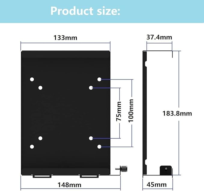 JINGCHENGMEI 2 Pcs of Wall Mount Compatible with Dell OptiPlex Micro Form Factor Case, Fits MFF 7070, 7060, 7050, 5070, 5060, 5050, 3040, 3046, 3050, 3060, 3070 and More (2)
