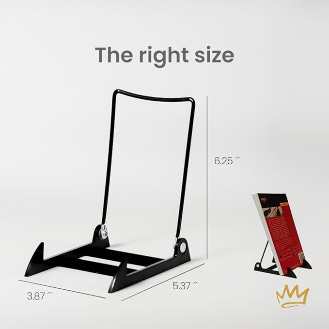 KINGDOM SOLUTIONS 2-Pack Adjustable Acrylic Easels - Plate Stand - Sturdy Book Stand for Art, Pictures, Plates, Frames - Unique on the Market