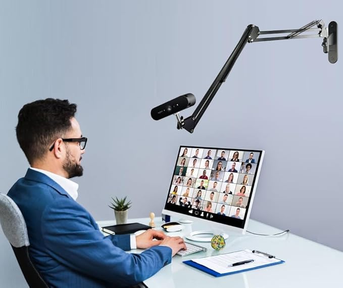 AceTaken Upgraded Webcam Wall Mount Holder Stand for Logitech C920 C922 C930 StreamCam C925e C615,MX Brio,Brio 4K, Brio 500 Webcams