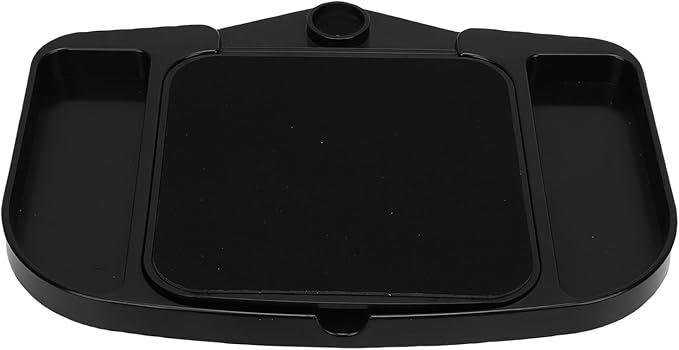Clamp on Platform, Adjustable Under Desk Rotating Tray, Ergonomic Desk Extender with Multifunctional Storage Box for Office and Gaming Use