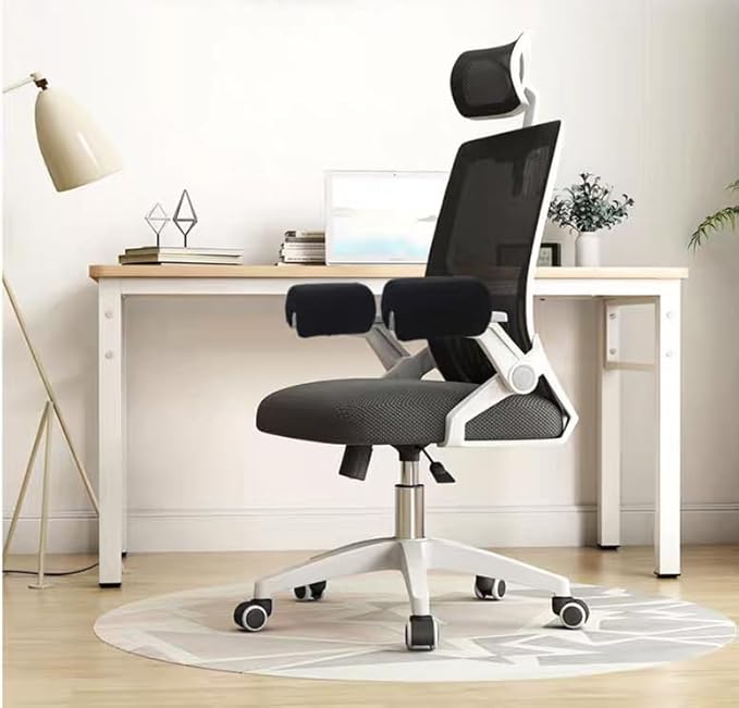 Armrest Cushion for Office Chairs - Soft Elbow Support Pad with Non-Slip Bottom, Fits Most Chairs 2-Piece (Black)