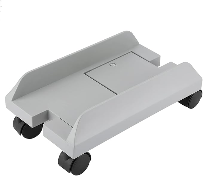 Mobile CPU Stand, Computer Case Holder, Removable Computer Tower Stand Rack with 4 Caster Wheels, for Home, Office Use(White)