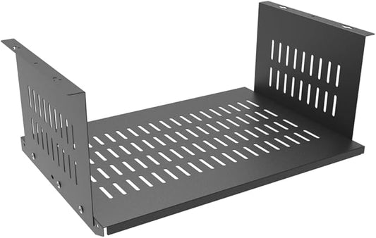 JINGCHENGMEI Under Desk Computer Mount for Small Form Factor SFF Computers and PCs, Compatible with PlayStation 4, PS4 Slim, PS4 Pro for Under Desk Gaming, W 17.3" x H 6.5" x D 12" (6.5inch High)