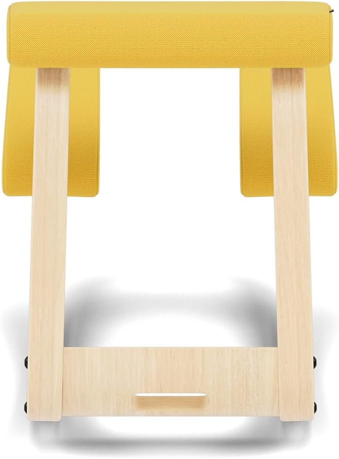 Varier Variable Natural/Yellow Ergonomic Office Kneeling Chair for Desk – Back Pain Relief, Rocking Seat for Home, Study & Posture Support – 10 Year Quality Guarantee