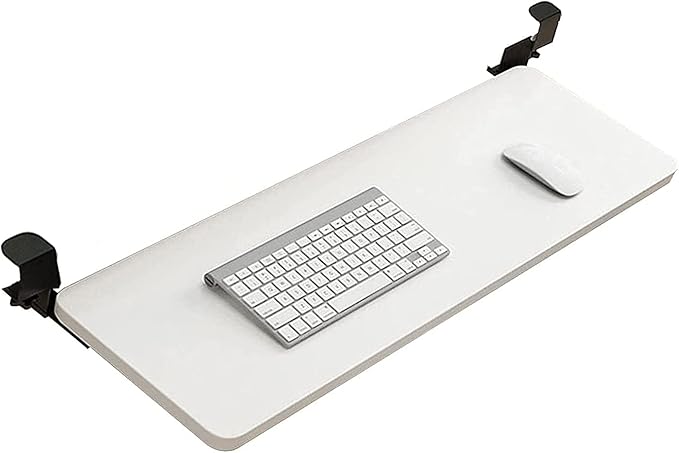 Table Standing Workstation Food Tray Table Rolling Table with Adjustable Height,Keyboard Shelf Keyboard Tray Under Desk, for Place Keyboard Mouses, Made of Wooden and Sturdy Slide Rail Devic